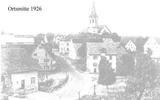 Ortsmitte von Dunningen um 1926